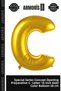 Special Series Concept Opening Preparation C- Letter 16 Inch Gold Color Balloon 36 cm
