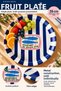 Metal Fruit Plate 26 cm Navy Blue Striped Sardine Patterned Nut Presentation Plate - 3