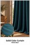 Petrol Blue Background Curtain |   Room Blackout Sunshade |   Textured Fabric with Effects |   Modern Stylish Design - 3