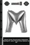 Delux Series Organization Celebration Gathering M- Letter 16 Inch Silver Color Balloon 36 cm