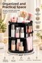 360 °   Multipurpose Organizer with Rotating Base – Organizer with Adjustable Shelves for Bathroom, Bedroom, and Office Black