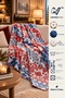 New Year's Patterned Single Cotton Tv Blanket 150X200 cm - Soft Textured Sofa Throw - 3