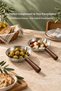 2-Piece Metal Presentation Plate with Wooden Handle |   Mini Sauce Bowl, Snack Bowl, Serving Plate, Presentation Set - 7
