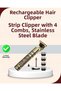Men's Hair and Beard Trimmer with Vibration Motor