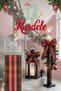 Christmas Scottish Plaid Wired Fabric Ribbon 5 Meters – Steel Wire Tartan Patterned Voluminous Bow and Tree Decoration Ribbon