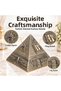 Turkey Themed Metal Pyramid Ashtray Incense Burner Jewelry Box with Lid Decorative Gift 12X12 cm - 8