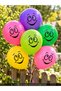 Smiling Face Printed Balloon Set of 6 – Mixed Color Birthday and Party Decoration Balloons - 4