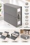 2-Pack Multi-Purpose Foldable Wardrobe Organizer Storage Box – Gray Beige, for Clothes, Duvets, Pajamas, and Blankets - 4