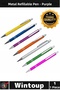 # Pen Luxury Stylish Office Design Quality Gift Signature Writing Accessory Ergonomic Metal Ballpoint Pen Purple