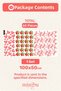 Pink Strawberry Heart and Bow 60 Piece Baby Girl Children's Room Wall Sticker Set Mnb-107 - 8