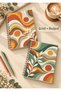 Retro Botanical Themed Set of 2 A5 Metal Spiral Lined-Checkered Cardboard Cover Retro Botanical Themed Set of 2 A5 Lined-Checkered Notebook