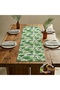 50X180 Tropical Palm Green Floral Leaf Monstera Pattern Water and Stain Repellent Duck Fabric Dining Tablecloth Rectangular Runner