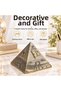Turkey Themed Metal Pyramid Ashtray Incense Burner Jewelry Box with Lid Decorative Gift 12X12 cm - 4