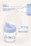 Mini Glass Baby Bottle and Exercise Cup Set 30 ml Blue - 3