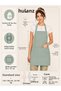 Premium Kitchen Apron Stain-Resistant Water-Repellent Fabric Apron with Plastic Adjustment Buckle and Neck Strap - 3