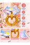 Diamond Ring Foil Balloon 32 Inch (81 cm) – Gold Wedding Ring and Sparkling Diamond Design for Marriage Proposal, Engagement, Promise, and Bachelorette Party Balloon - 3