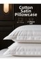 Cotton Satin Striped Pillowcase 50X70 cm 2-Pack White