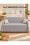 Leaf Patterned Welsoft Non-Slip Base Sofa Cover 175 × 215 cm