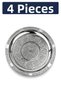 24 cm Authentic Patterned Chrome Steel Kebab, Grill, Appetizer, and Serving Plate - 3