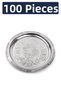 24 cm Authentic Patterned Chrome Steel Kebab, Grill, Appetizer, and Serving Plate - 4