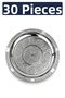 24 cm Authentic Patterned Chrome Steel Kebab, Grill, Appetizer, and Serving Plate - 3