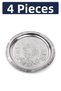 24 cm Authentic Patterned Chrome Steel Kebab, Grill, Appetizer, and Serving Plate - 4