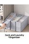 3 Pieces Sock and Laundry Organizer Drawer and Closet Organizer, Shelf Organizer, Foldable - 3