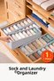 1 Piece Sock and Laundry Organizer Drawer and Closet Organizer, Shelf Organizer, Foldable