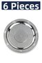 27 cm Authentic Patterned Chrome Steel Kebab, Grill, Appetizer, and Serving Plate - 3