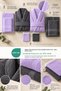 Eldy 8 Piece Family Bathrobe Set 100% Cotton Certified Bathrobe Set |   Dowry Set |   Anthracite - Lilac - 7