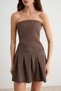 Brown Striped Mini Woven Dress Tedss24El00085 - 3