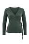 Green Double Breasted Closure Fitted Knitted Plus Size Blouse Tbbaw27Af00064
