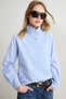 Light Blue Stand Collar Shirt Twoaw27Go00067 - 2