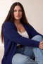 Navy Blue Soft Textured Pocket Detailed Knitwear Large Size Cardigan Tbbaw26Av00027 - 2