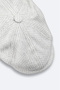 Men's Ecru Wool Blend Patterned Cap Hat A42Y9280 - 3