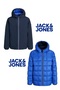 Men's Navy Blue & Cobalt Jjebrook Reversible Jacket Sn Double-Sided Coat Jacket 12278780-Sky Captain - 2