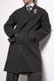Men's Oversize Long Cashmere Coat Black - 4