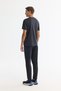 Men's Anthracite Crew Neck Printed Elastane Regular Fit T-Shirt A42Y1017 - 4