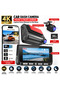 4K Ultra HD Front & 2K Rear Dash Cam for Cars – Dual Recording, Wide-Angle View, Wi-Fi App Control, Night Vision, G-Sensor, Loop Recording & 64GB SD Card