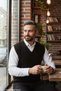 Men's Black Anti-Pilling Standard Fit Hair Knit Patterned Knitwear Sweater - 7