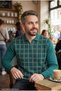 Men's Nefti Anti-Pilling Polo Collar Half Zip Thick Knit Patterned Winter Knitwear Sweater Long Sleeve Top Clothes Outfit Old Money Regular Fit Classic Cut Kml103 - 6
