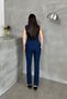 Women's Top and Bottom Set Stylish Gold Button Detailed Piped Sleeveless Vest and Trousers Two-Piece Set - 5