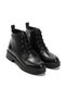 Zri̇n-B-2001 Premium Black Wrinkled Patent Leather Lace-Up Zippered Casual Women's Boots - 2