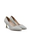 Silver Glitter Women's Heeled Shoes 659.6124 - 2