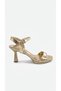 Gold metallic women's high heeled shoe 097.521.y-1465 - 3