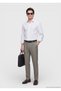 Khaki Plain Woven Jogging Fit Casual 100% Linen Trousers