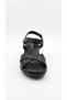 Black Women's Wedge Heeled Sandals 647.1006 - 3