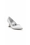 Silver women's high heeled shoe 615.917