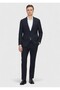 Dark Navy Patterned Zeroweight Slim Fit 100% Wool Suit - 2