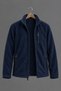 Men's Zippered Daily Premium Comfortable Navy Blue Fleece - 3